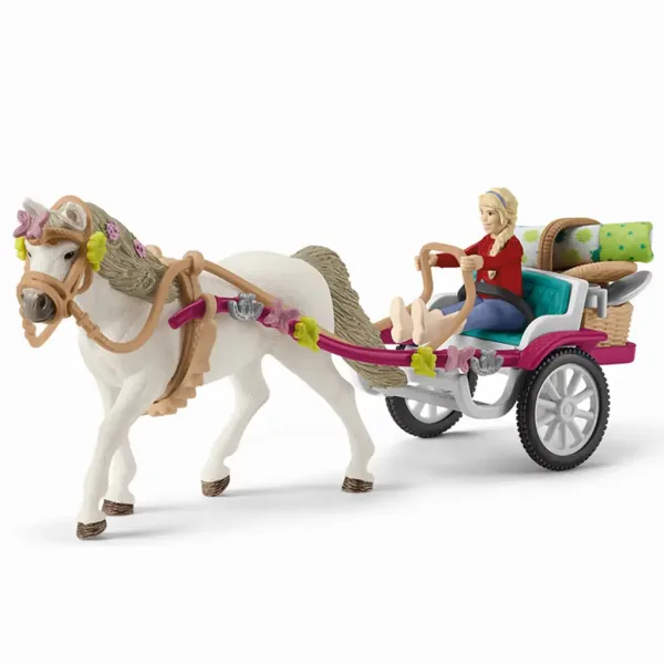 Schleich: Horse Club - Kočár pro jezdeckou show s piknikem herní set (42467) obrázek 5