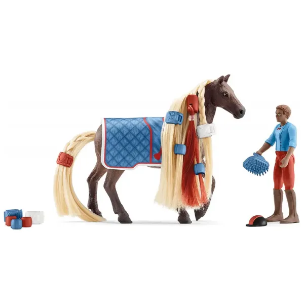 Schleich Horse Club: Sofia's Beauties - Leo a Rockyho kůň s česatelnou hřívou startovací sada (42586) obrázek 3