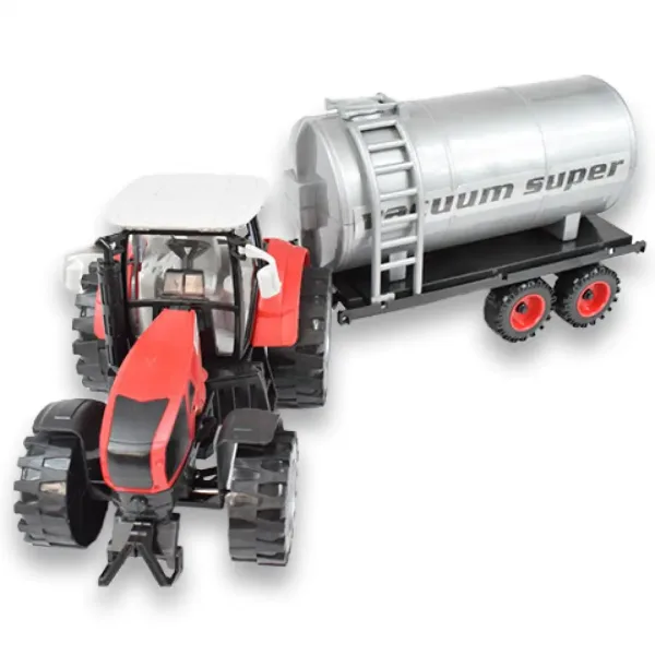 Série Farm Truck: Červený nebo zelený traktor s nádrží na vodu 46 cm obrázek 3