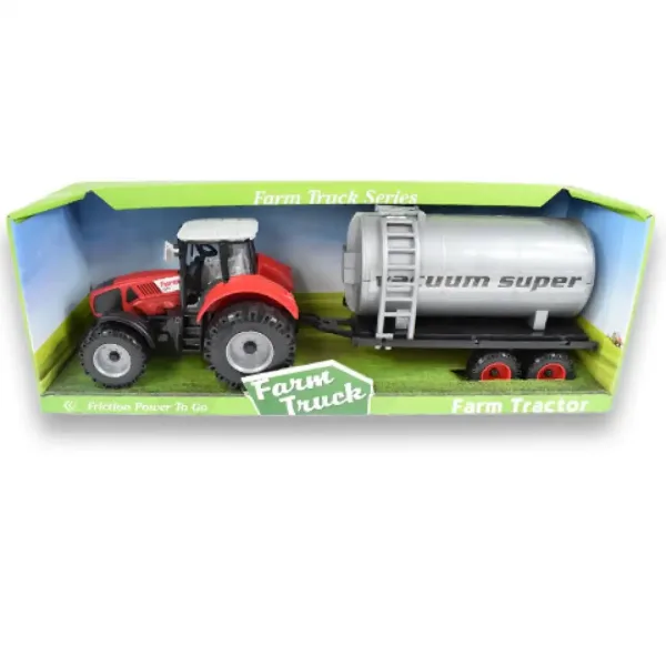 Série Farm Truck: Červený nebo zelený traktor s nádrží na vodu 46 cm obrázek 7