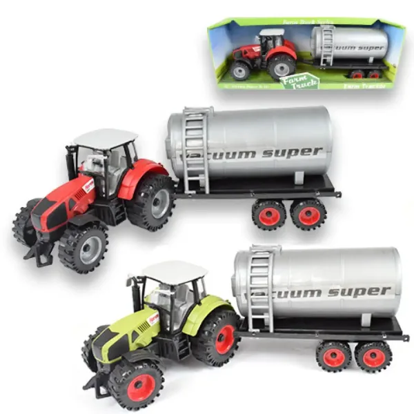 Série Farm Truck: Červený nebo zelený traktor s nádrží na vodu 46 cm obrázek 8