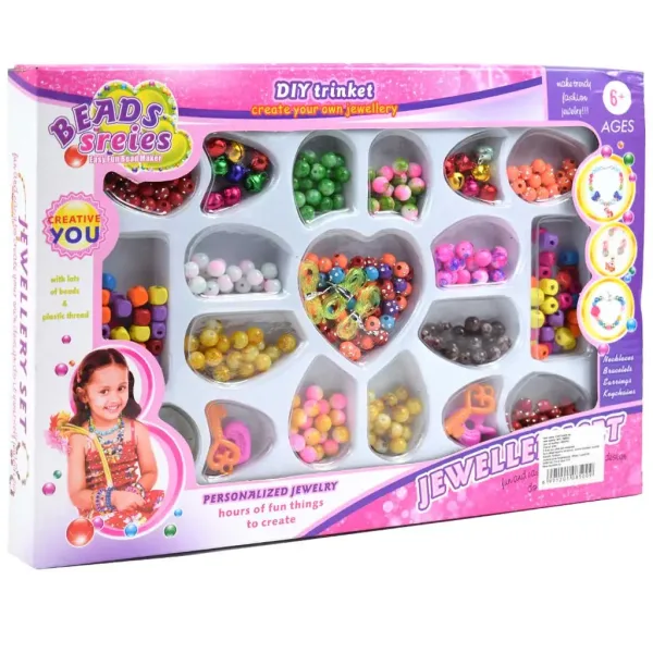 Série korálků: Sada na výrobu šperků s korálky a klíči s více než 100 korálky obrázek 1