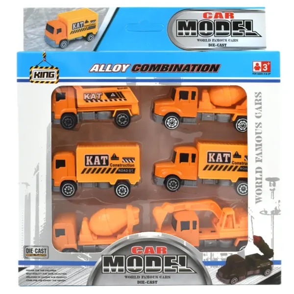 Slitina Auto: Sada 6 kusů stavebních nákladních aut 8cm obrázek 2