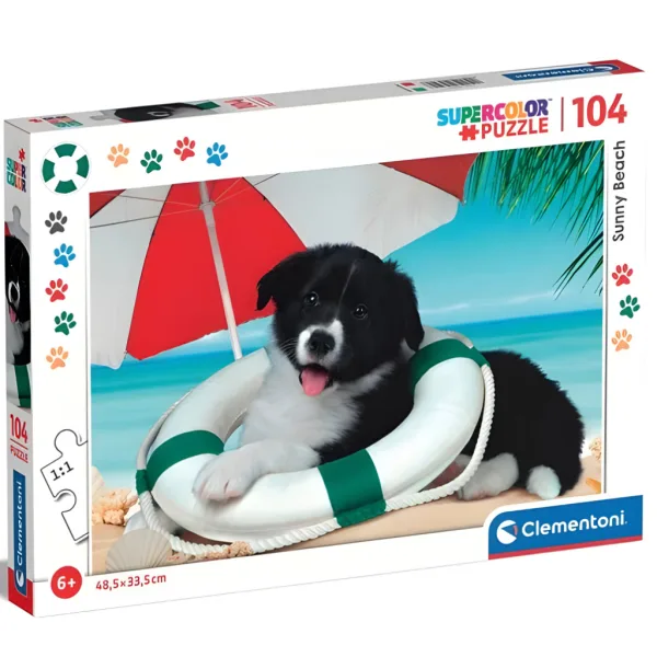 Slunečná pláž puzzle 104 dílků Supercolor - Clementoni obrázek 1