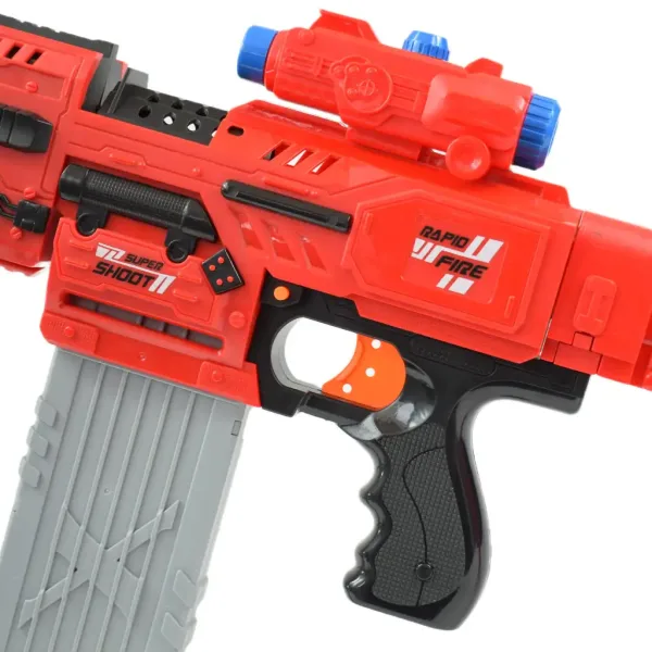 Sniping: Elektrická přestavitelná obří houbová střelná zbraň s náboji a terčem 79 cm. obrázek 12