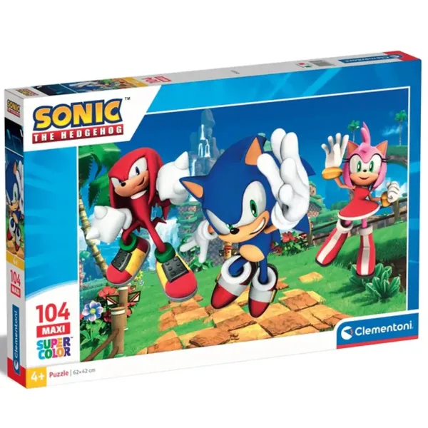 Sonic ježek a jeho přátelé 104dílné maxi supercolor puzzle - Clementoni obrázek 1