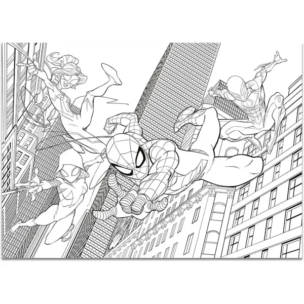 Spider-Man 2 v 1 maxi 4x48ks puzzle a omalovánka 35x25cm - Lisciani obrázek 3