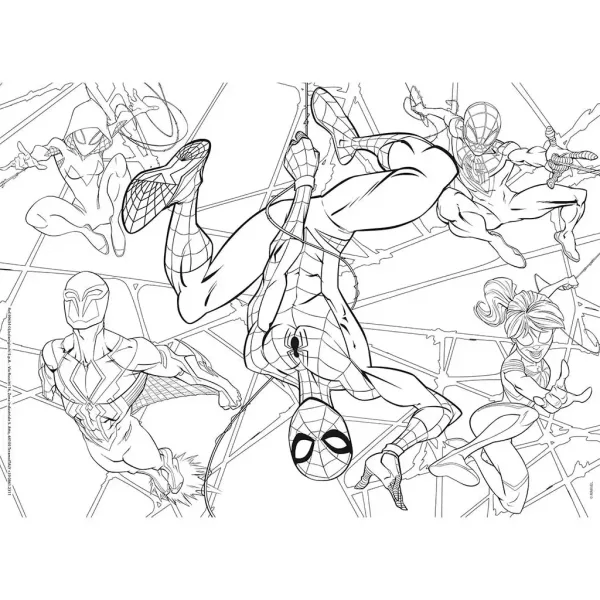 Spider-Man 2 v 1, puzzle a omalovánka, 60 dílků, 35x25 cm – Lisciani obrázek 2