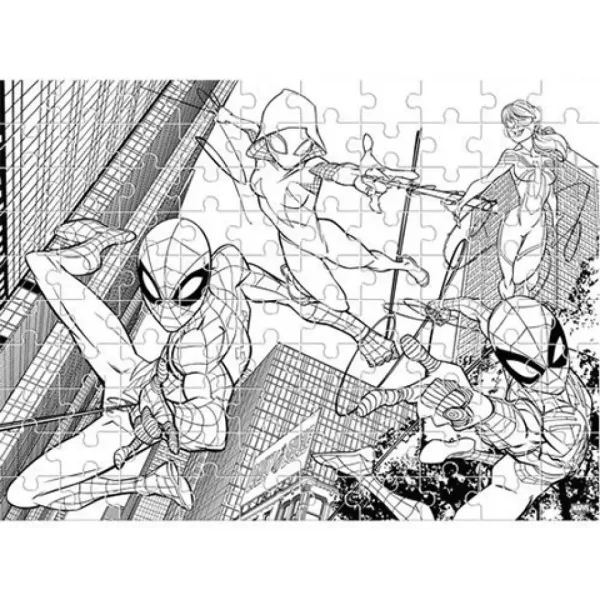 Spiderman omalovánka 2 v 1 puzzle 100 dílků obrázek 3