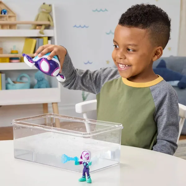 Spidey a jeho úžasní přátelé: figurky a měnící barvu vozidla Waterwebs – Ghost Turtle – Hasbro obrázek 4