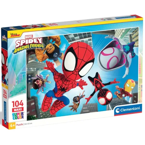 Spidey a jeho úžasní přátelé v akci 104dílné maxi supercolor puzzle - Clementoni obrázek 1