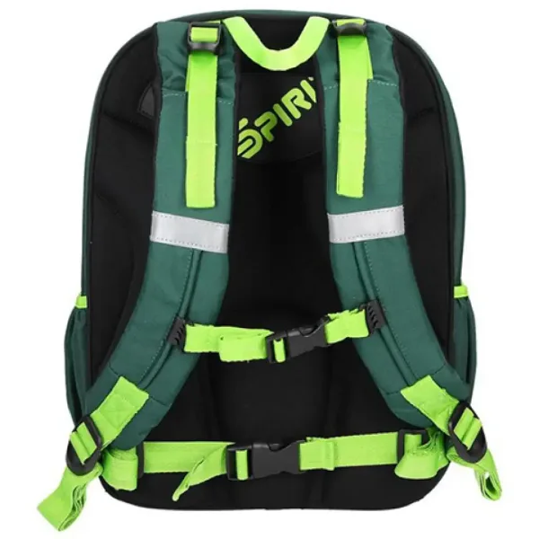 Spirit: Zelený školní batoh s vzorem leoparda a zaobleným ergonomickým designem obrázek 3