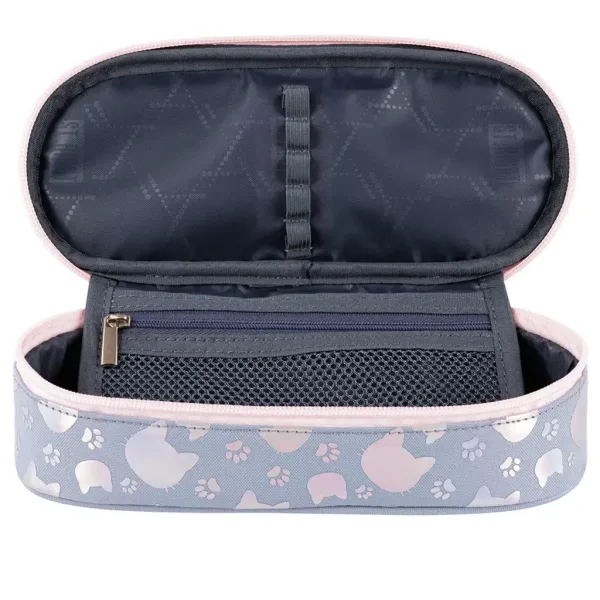 St.Right: Oválné pouzdro na tužky s motivem koček Silver Cats 23 cm obrázek 2