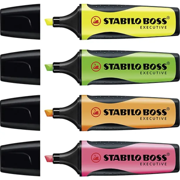 Stabilo: BOSS Executive textový zvýrazňovač v různých barvách, sada 4 kusů obrázek 2