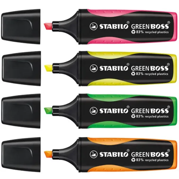 Stabilo: GREEN BOSS zvýrazňovače, sada 4 kusů obrázek 2