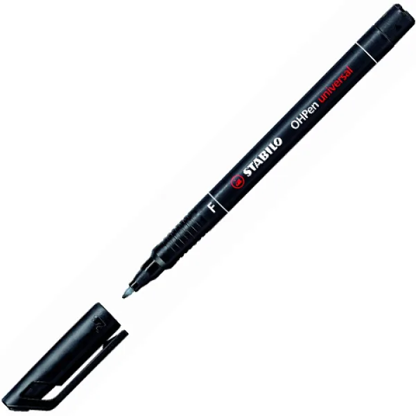 Stabilo OHPen universal F alkoholový fix na černou barvu 0,7 mm obrázek 2
