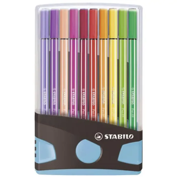 Stabilo: Pen 68 ColorParade sada 20 filcových per v rozkládacím světle modrém pouzdře obrázek 1