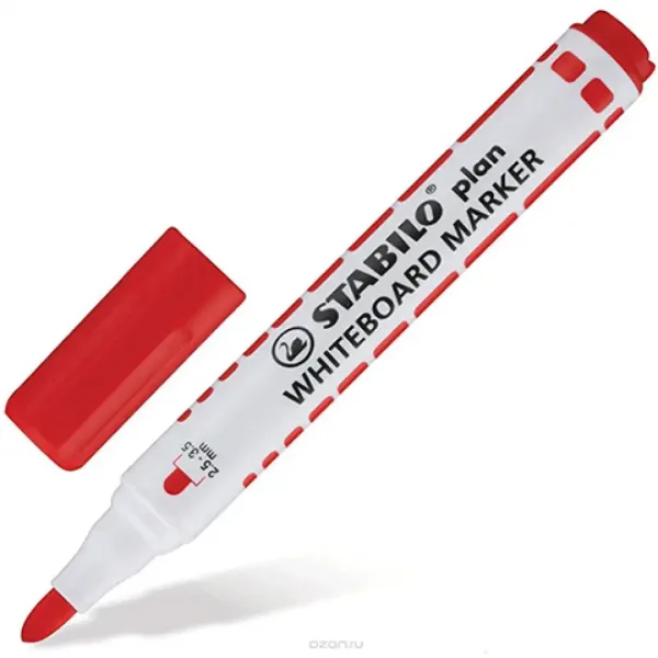 Stabilo: Plan WhiteBoard marker tabulový fix v červené barvě obrázek 2