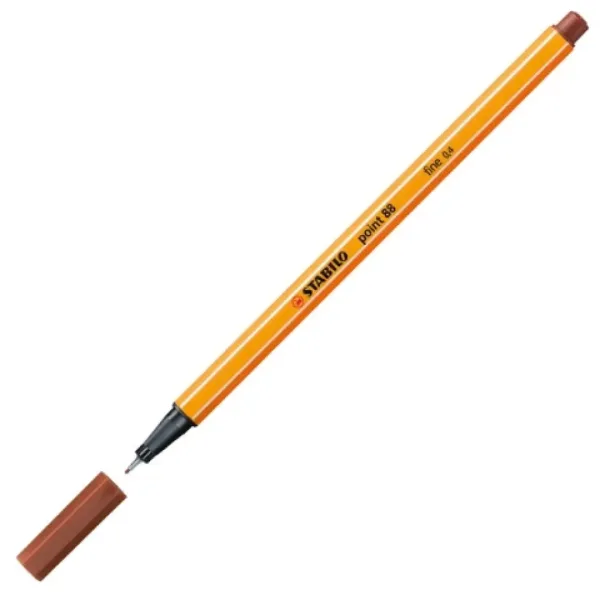 Stabilo: Point 88 fixka 0,4mm v cihlově červené barvě obrázek 2