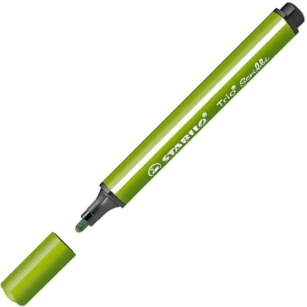 Stabilo: Trio Scribble trojúhelníkový fix ve světle zelené barvě obrázek 2
