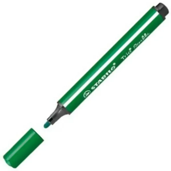 Stabilo: Trio Scribble trojúhelníkový fix ve tmavě zelené barvě obrázek 2