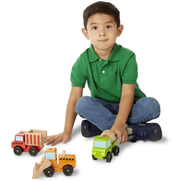 Stavební dřevěná sada vozidel - Melissa & Doug obrázek 3