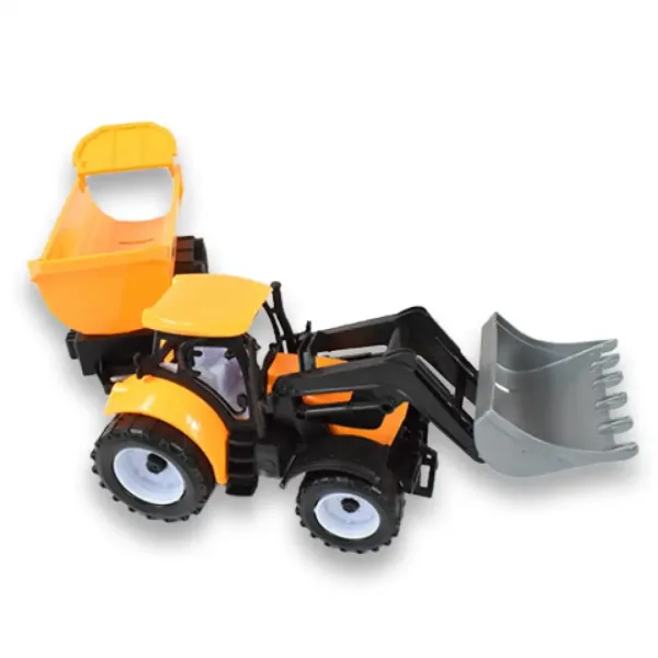 Stavební náklaďák: Bagr traktor pracovní stroj s přívěsem 45cm obrázek 2
