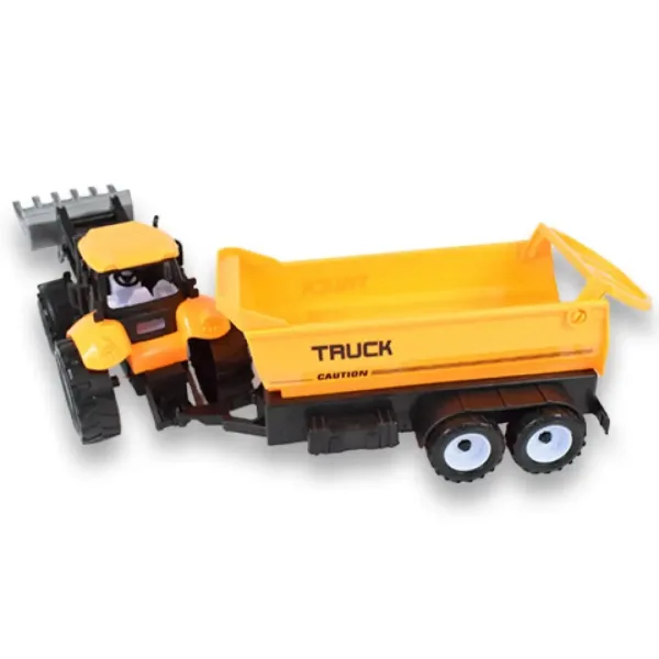 Stavební náklaďák: Bagr traktor pracovní stroj s přívěsem 45cm obrázek 3