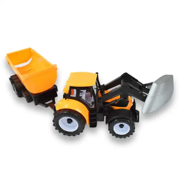 Stavební náklaďák: Bagr traktor pracovní stroj s přívěsem 45cm obrázek 4