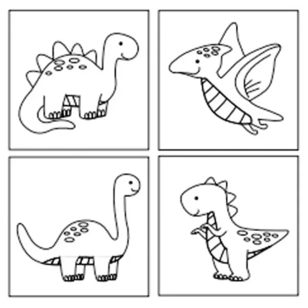 Sticker Art: Dinosauři k vymalování - sada samolepek - Comansi obrázek 2