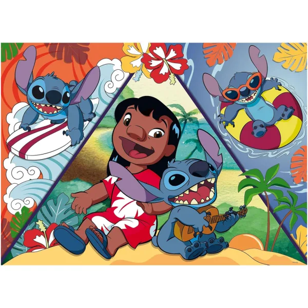 Stitch 2 v 1 150dílné maxi puzzle a omalovánka 70x50 cm – Lisciani obrázek 2