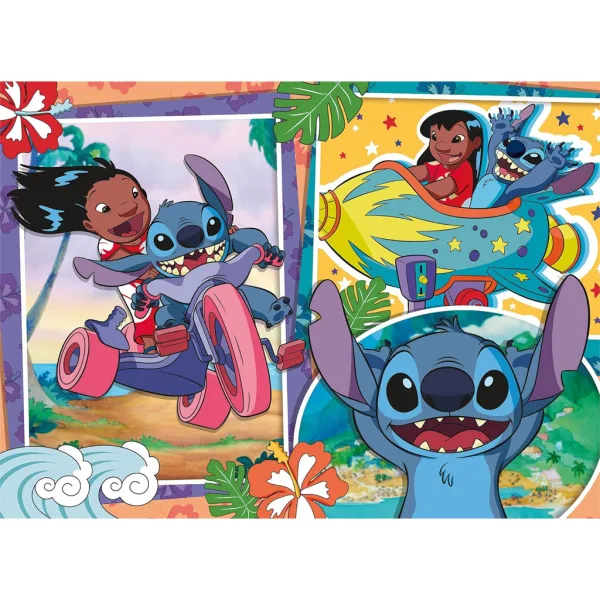 Stitch 2 v 1 60dílné Eco puzzle a omalovánka 70x50cm - Lisciani obrázek 2