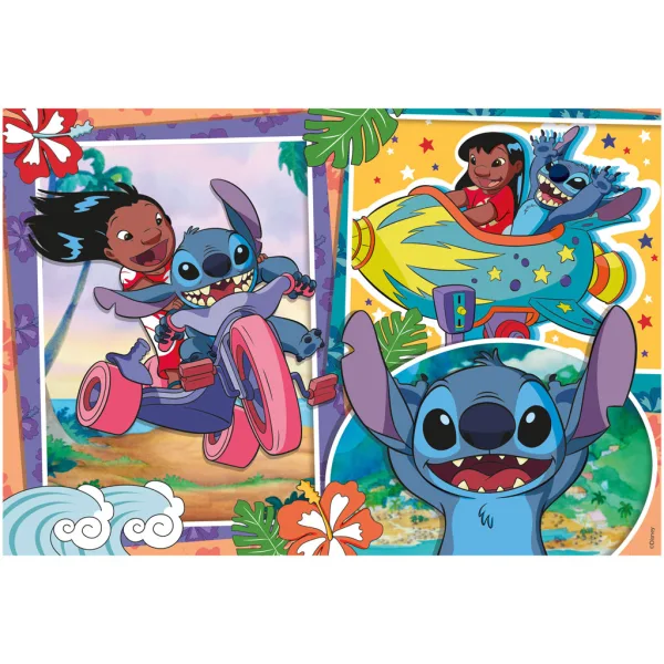 Stitch 2 v 1, puzzle s 250 dílky a omalovánky 50x35 cm - Lisciani obrázek 2