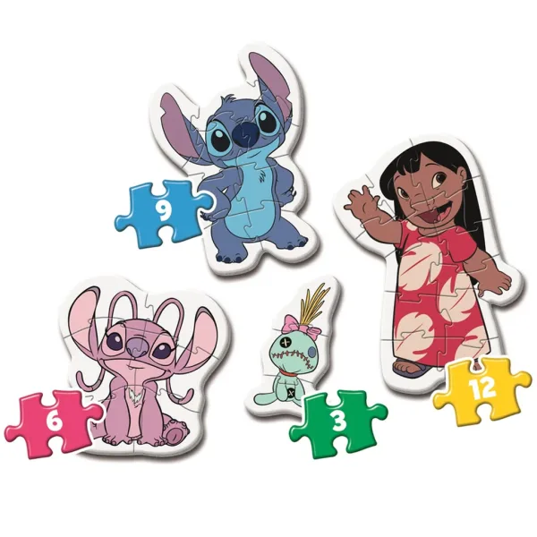 Stitch 4 v 1 Supercolor tvarové puzzle - Clementoni obrázek 2
