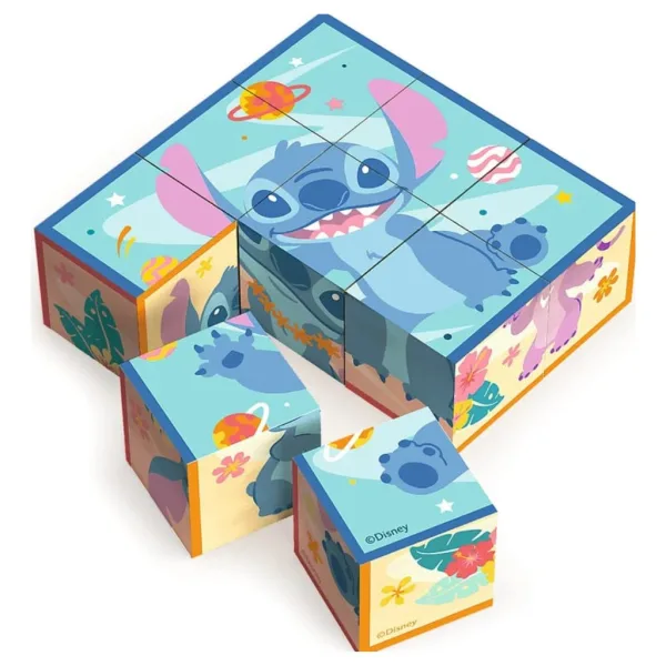 Stitch 9dílné kostkové puzzle - Trefl obrázek 2