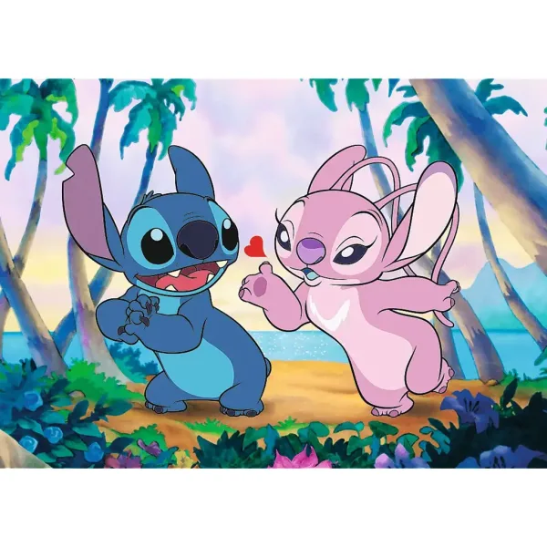 Stitch a Angel na pláži 1000dílné prémiové plus puzzle - Trefl obrázek 2