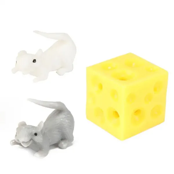 Stretchy Cheese skrývající se myš ve dvou variantách 1ks obrázek 2