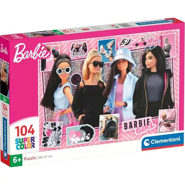 Stylové panenky Barbie puzzle 104 dílků Supercolor - Clementoni obrázek 1