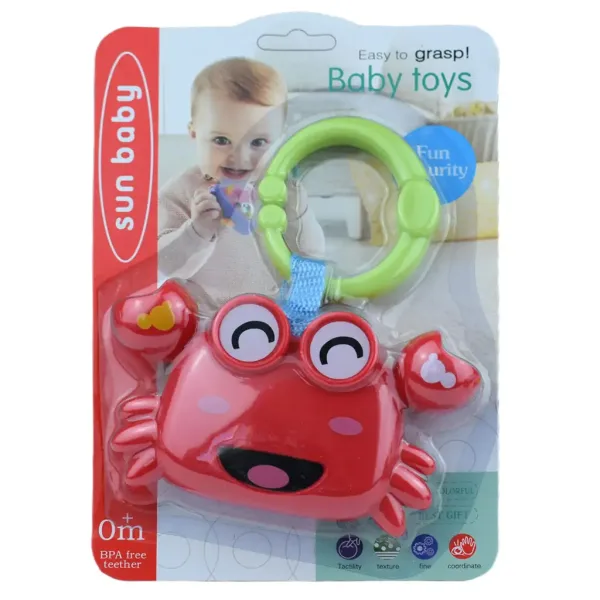 Sun Baby: Veselý krab bez BPA, dětské chrastítko obrázek 3
