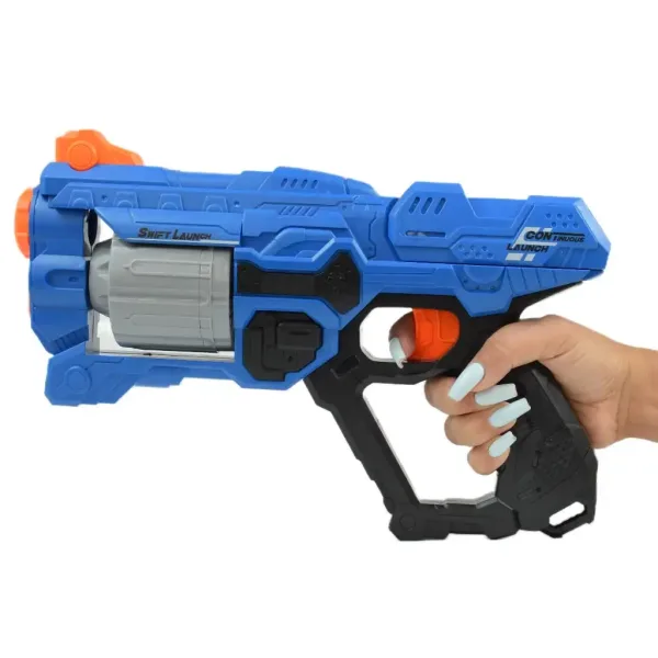 Swift Launcher: Ruční houbačka s bubnovým zásobníkem, náboji a terčem 32cm obrázek 6