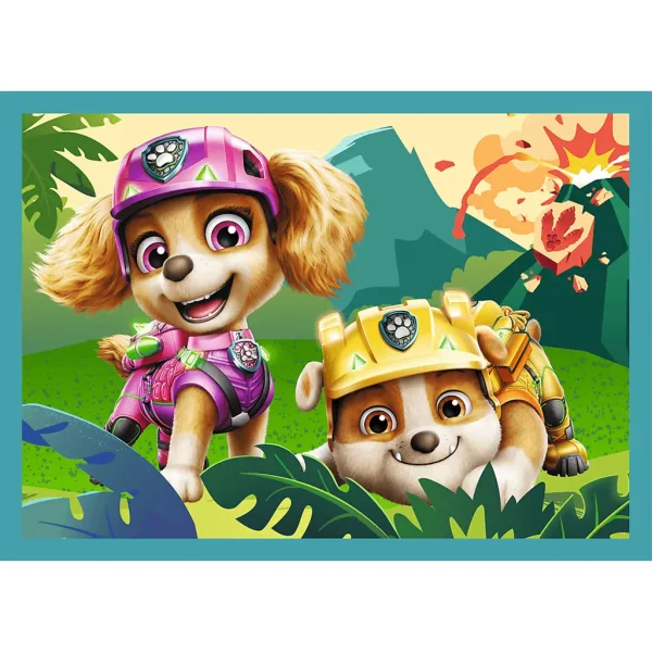 Paw Patrol dobrodružství na ostrově dinosaurů 4 v 1 puzzle set - Trefl obrázek 2