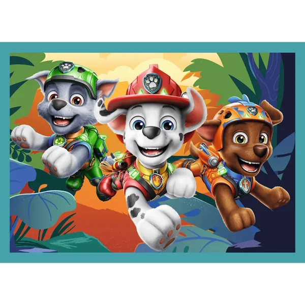 Paw Patrol dobrodružství na ostrově dinosaurů 4 v 1 puzzle set - Trefl obrázek 5