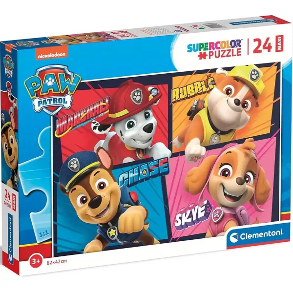 Tlapková patrola Usměvaví pejskové 24 ks maxi supercolor puzzle - Clementoni obrázek 1