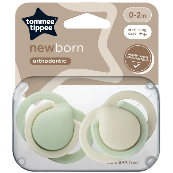 Tommee Tippee: Newborn dudlíky pro novorozence, sada 2 ks, v několika provedeních (0–2 měs.) obrázek 1