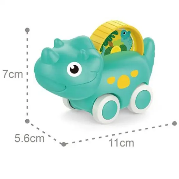 Dětské vozítko s dinosaurem Triceratops 11 cm obrázek 2