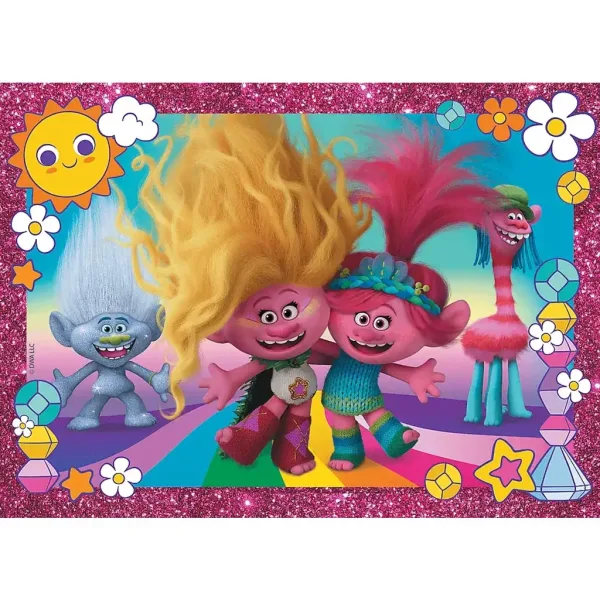 Trollové 100dílné třpytivé puzzle - Trefl obrázek 2