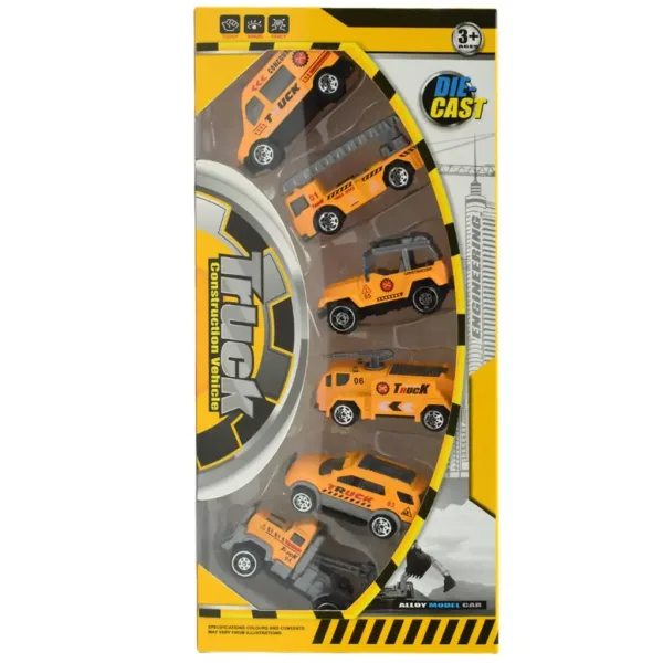 Truck Team: 6ks sada stavebních autíček v měřítku 1/64 obrázek 2