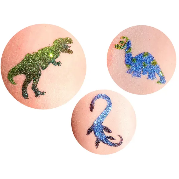 TyToo: Sada šablon na třpytivé tetování s dinosaury, 21 ks obrázek 2