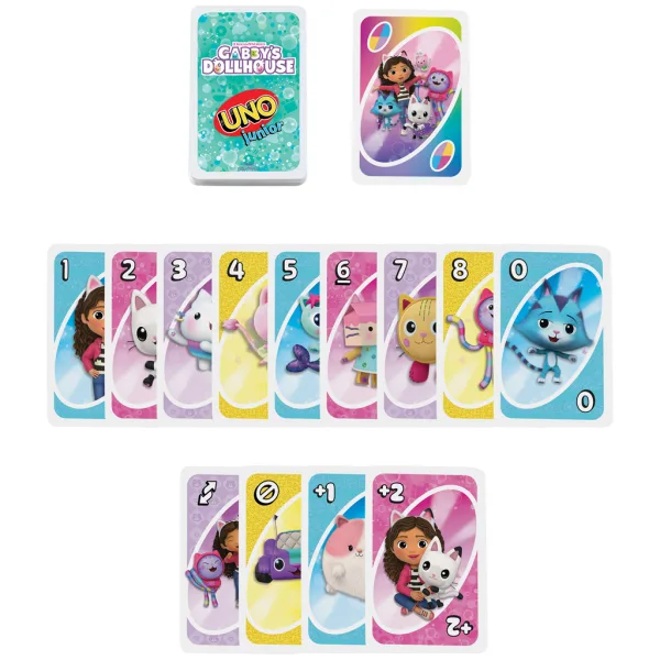 UNO Junior: Gabin domeček karetní hra - Mattel obrázek 3