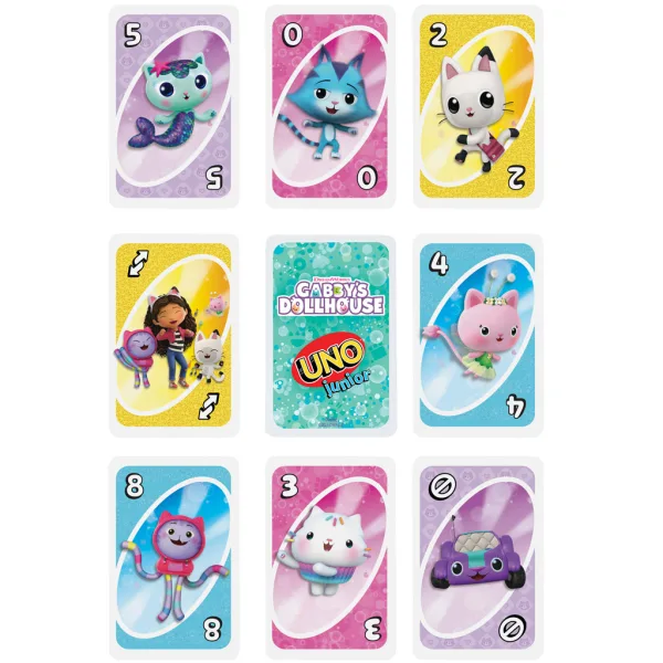 UNO Junior: Gabin domeček karetní hra - Mattel obrázek 4